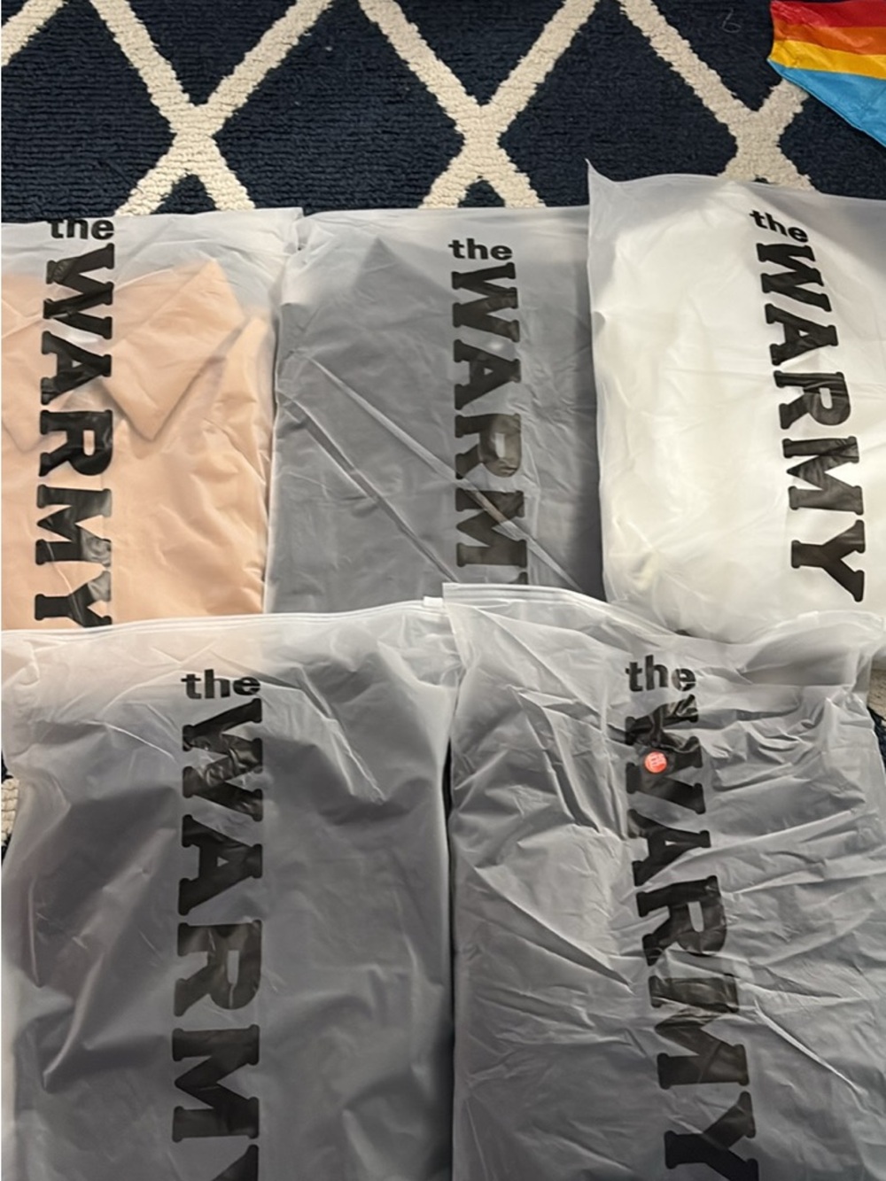 Women’s Button-Down Shirt - White & Gray & Peach